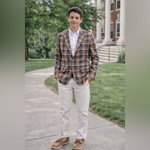 EUC Lord & Taylor Preppy Colorful Plaid Blazer